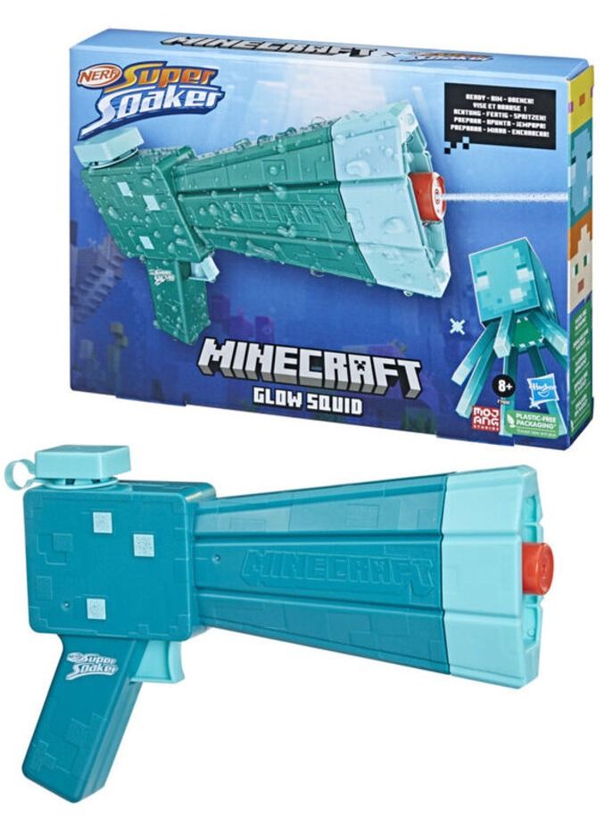 Super Soaker Minecraft Glow Squid Water Blaster
