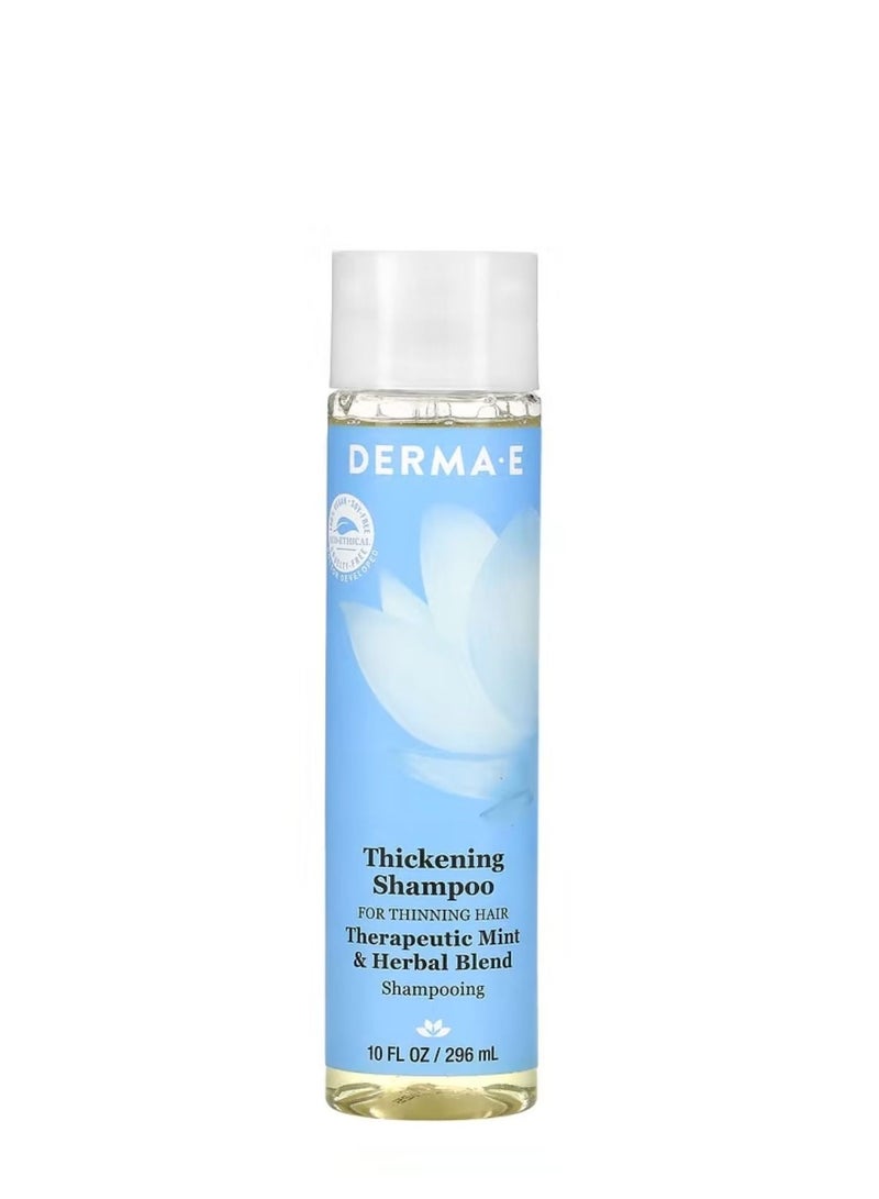 DERMA E Thickening Shampoo, Therapeutic Mint & Herbal Blend 10 fl oz 296 ml