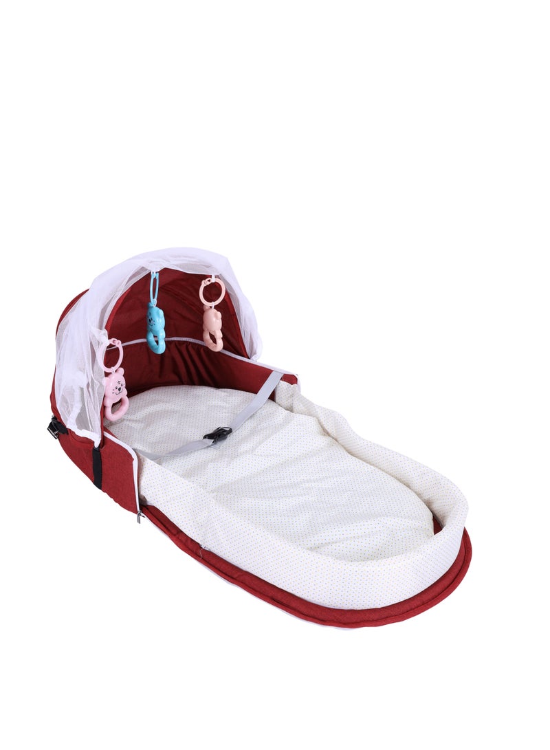 Portable Folding Lightweight Travel Crib Bed, Red BP9076