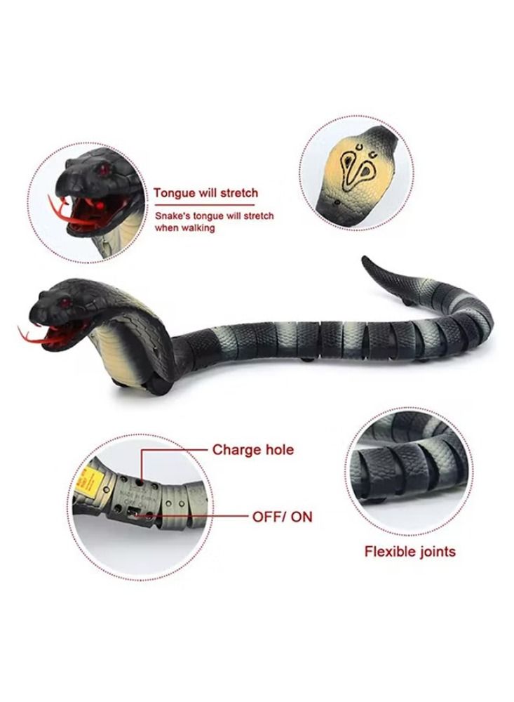 Remote Controlled Wireless Flexible Realistic Fast Moving Naga Cobra Snake Toy 44x7x6cm