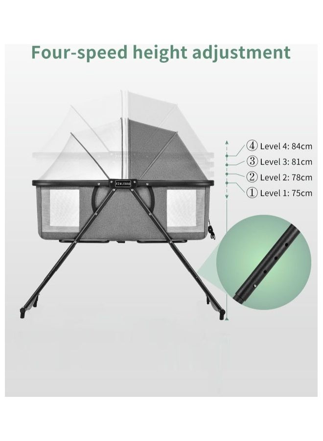 Movable Portable Crib With Multifunction