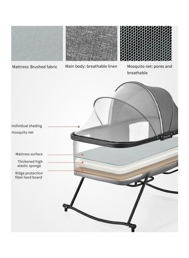 Movable Portable Crib With Multifunction