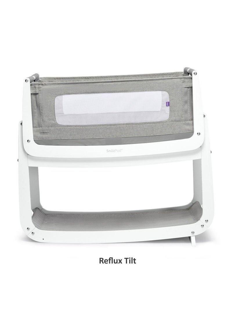 Pod4 Bedside Crib For Infant And Baby, Increased Air Flow For Better Sleep, 3D Breathable Mattress, Machine Washable Liner, Rocking Stand, Suitable From 0 To 6 Months ( L100 X 49 X H95) - Dusk
