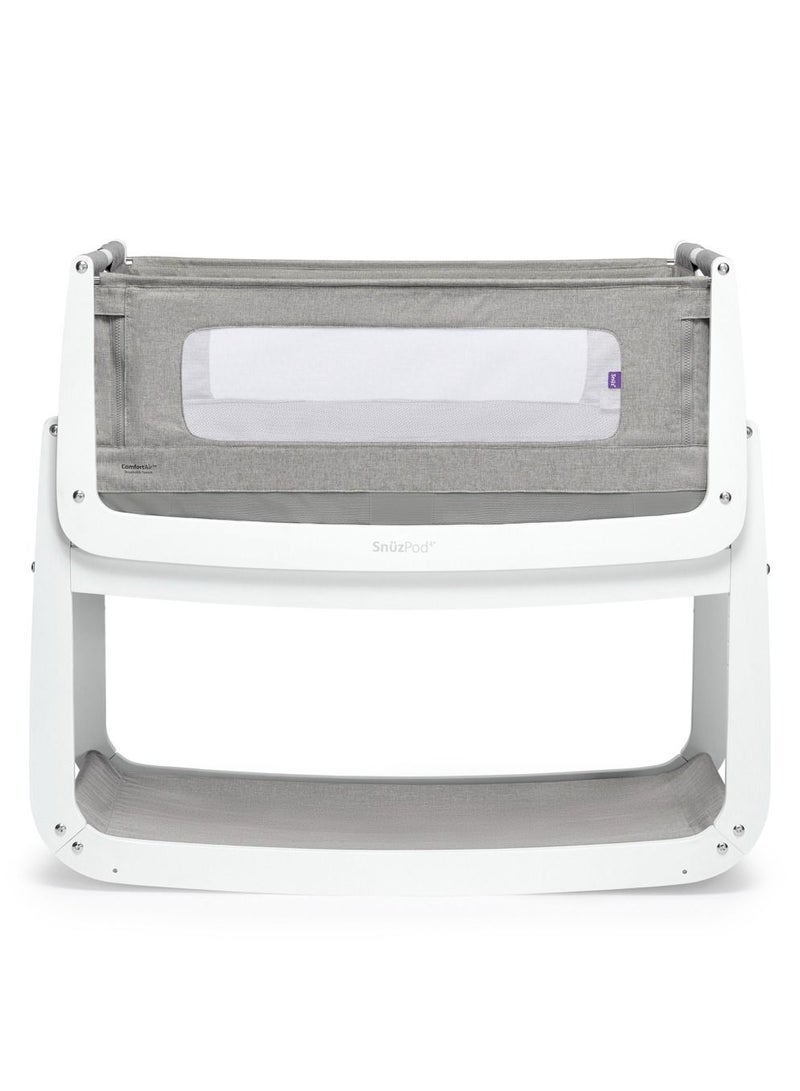 Pod4 Bedside Crib For Infant And Baby, Increased Air Flow For Better Sleep, 3D Breathable Mattress, Machine Washable Liner, Rocking Stand, Suitable From 0 To 6 Months ( L100 X 49 X H95) - Dusk