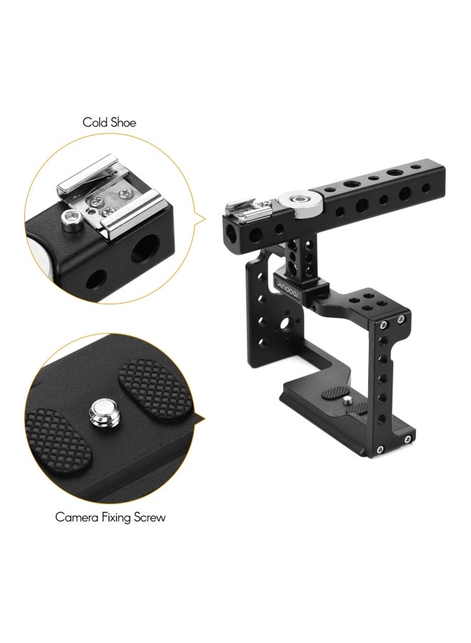 Professional Video Camera Cage For Sony A6600 Black