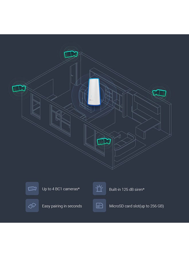 2-Piece Wireless Home Security Camera With 365 Days Battery Life White