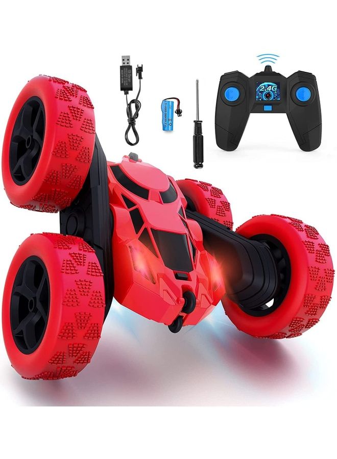 RC Stunt Car Toy Red 17x16x7.5cm