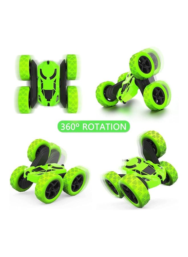 RC Stunt Car Toy Green 17x16x7.5cm