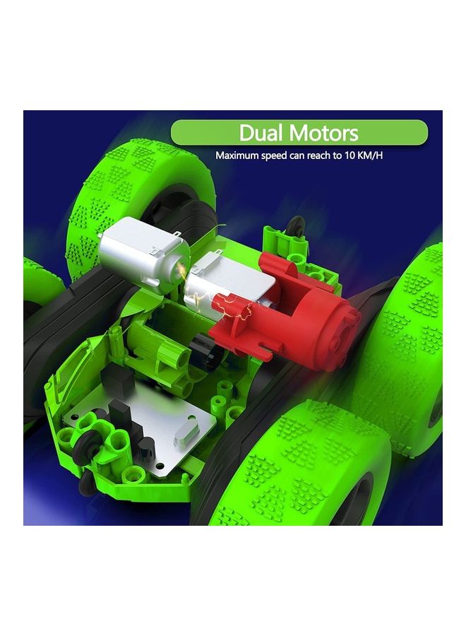 RC Stunt Car Toy Green 17x16x7.5cm