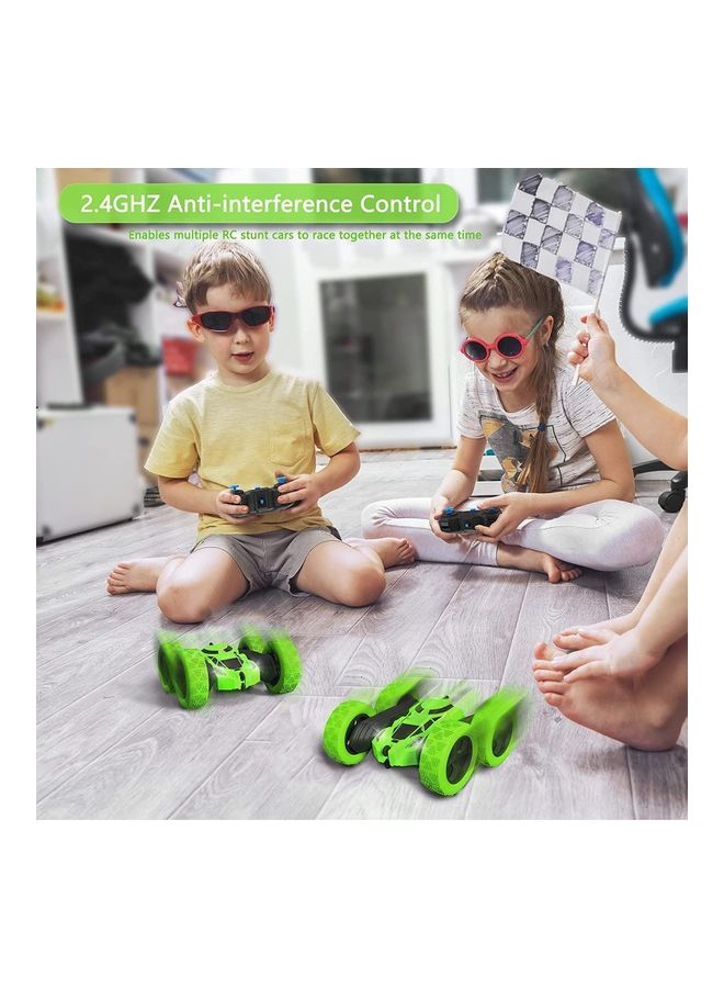 RC Stunt Car Toy Green 17x16x7.5cm