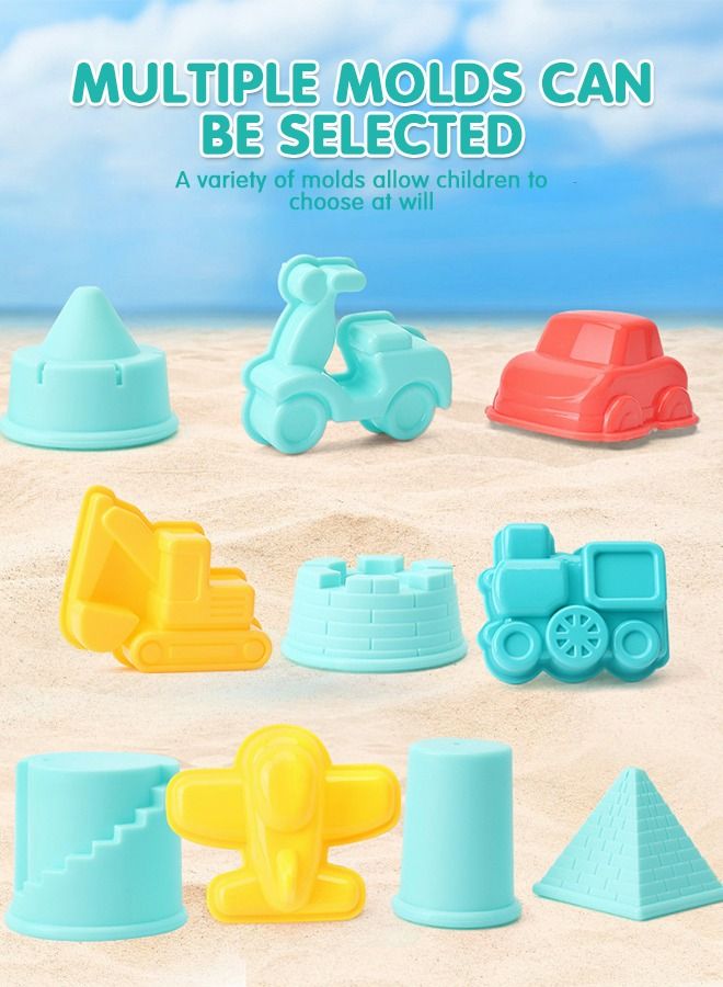 23Pcs Sand Molds Beach Toys, Sand Castle Building Kit, Children's Beach Bucket,Hourglass Tool,Beach Toys Sand Toys Set,Outside Playset