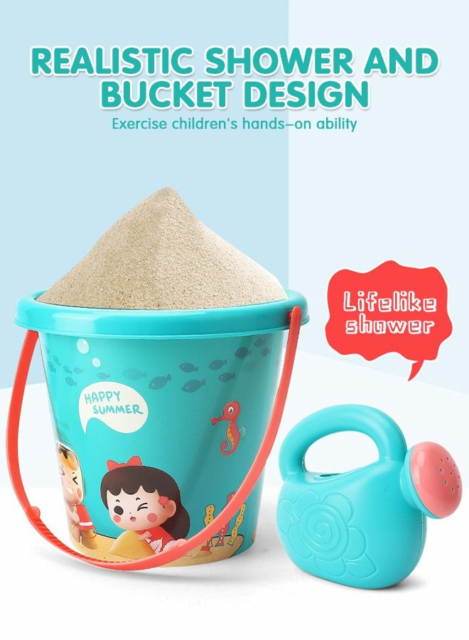 23Pcs Sand Molds Beach Toys, Sand Castle Building Kit, Children's Beach Bucket,Hourglass Tool,Beach Toys Sand Toys Set,Outside Playset