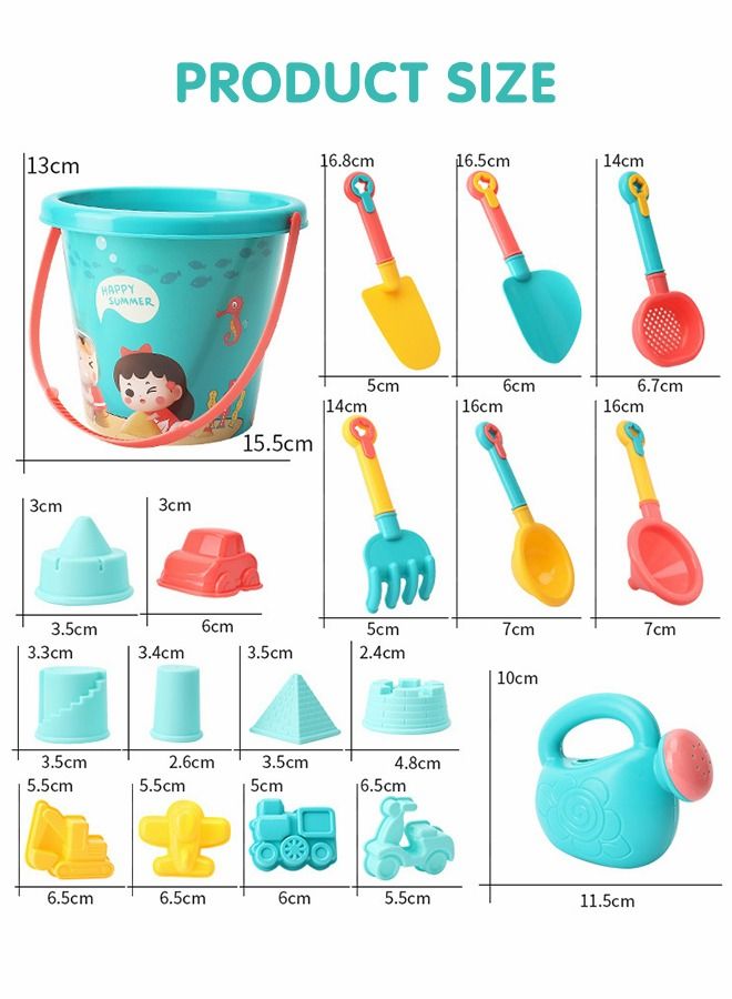 23Pcs Sand Molds Beach Toys, Sand Castle Building Kit, Children's Beach Bucket,Hourglass Tool,Beach Toys Sand Toys Set,Outside Playset