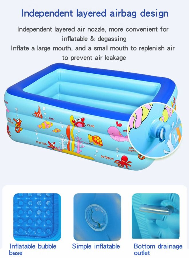 Inflatable Pool,Inflatable Swimming Pool for Kids,Blow Up Pool for Backyard with Comfortable Floor,Lounge Pool or Indoor Ball Pit,Summer Water Party