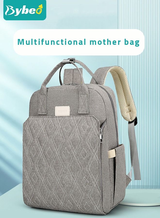 Fashionable Baby Diaper Backpack with Changing Station Waterproof Large Capacity Multifunction Maternity Mummy Bag