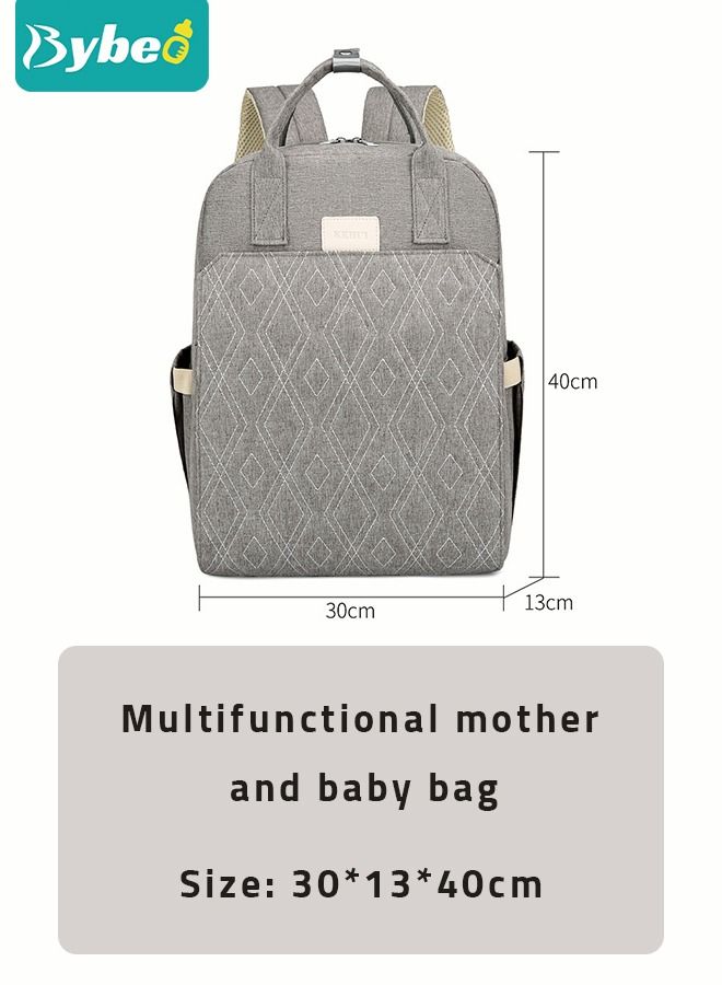 Fashionable Baby Diaper Backpack with Changing Station Waterproof Large Capacity Multifunction Maternity Mummy Bag