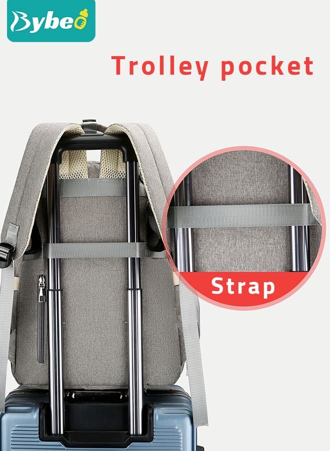 Fashionable Baby Diaper Backpack with Changing Station Waterproof Large Capacity Multifunction Maternity Mummy Bag