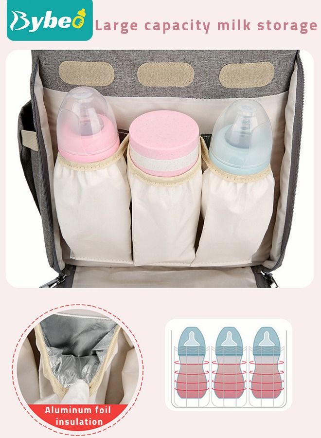 Fashionable Baby Diaper Backpack with Changing Station Waterproof Large Capacity Multifunction Maternity Mummy Bag