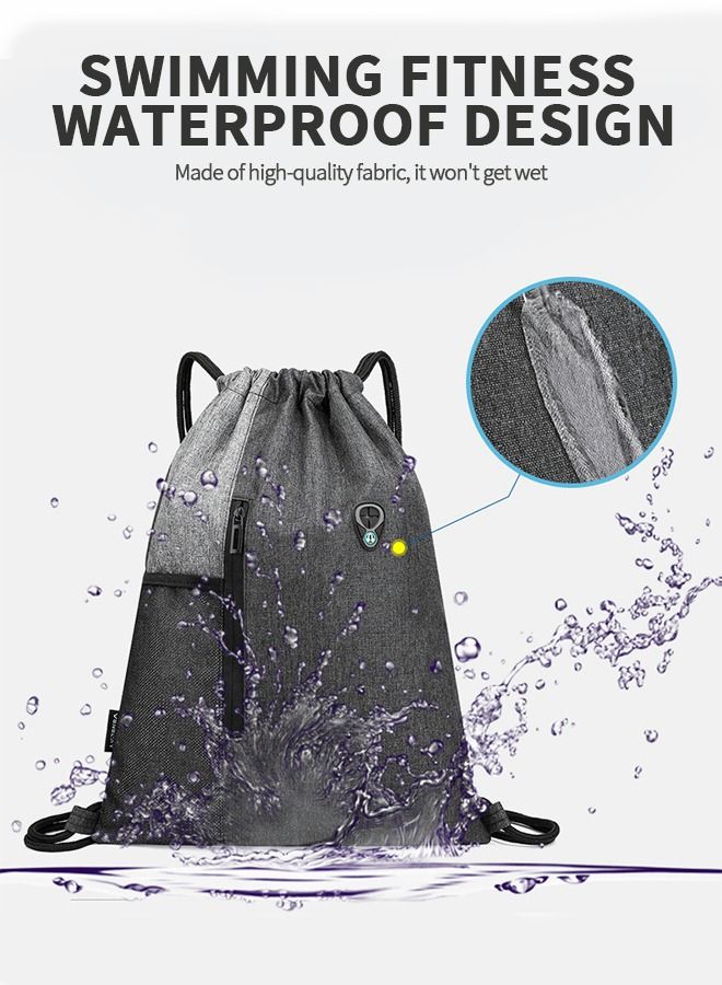 Waterproof Drawstring Gym Backpack Bag Sport Gym Sack Mini Travel Daypack Drawstring Backpack Outdoor Sports Bag