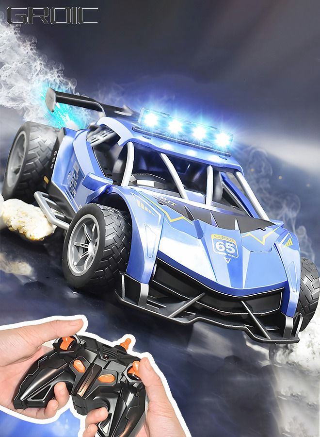 Remote Control Car,High Speed RC Car Scale Race Car Supercar Vehicle with Spray Steam,LED Light,RC Racing Car