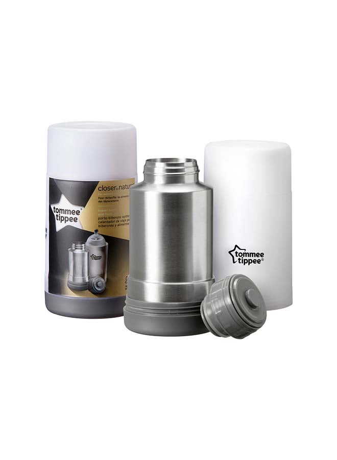Closer To Nature Travel Bottle And Food Warmer - Silver/White/Grey
