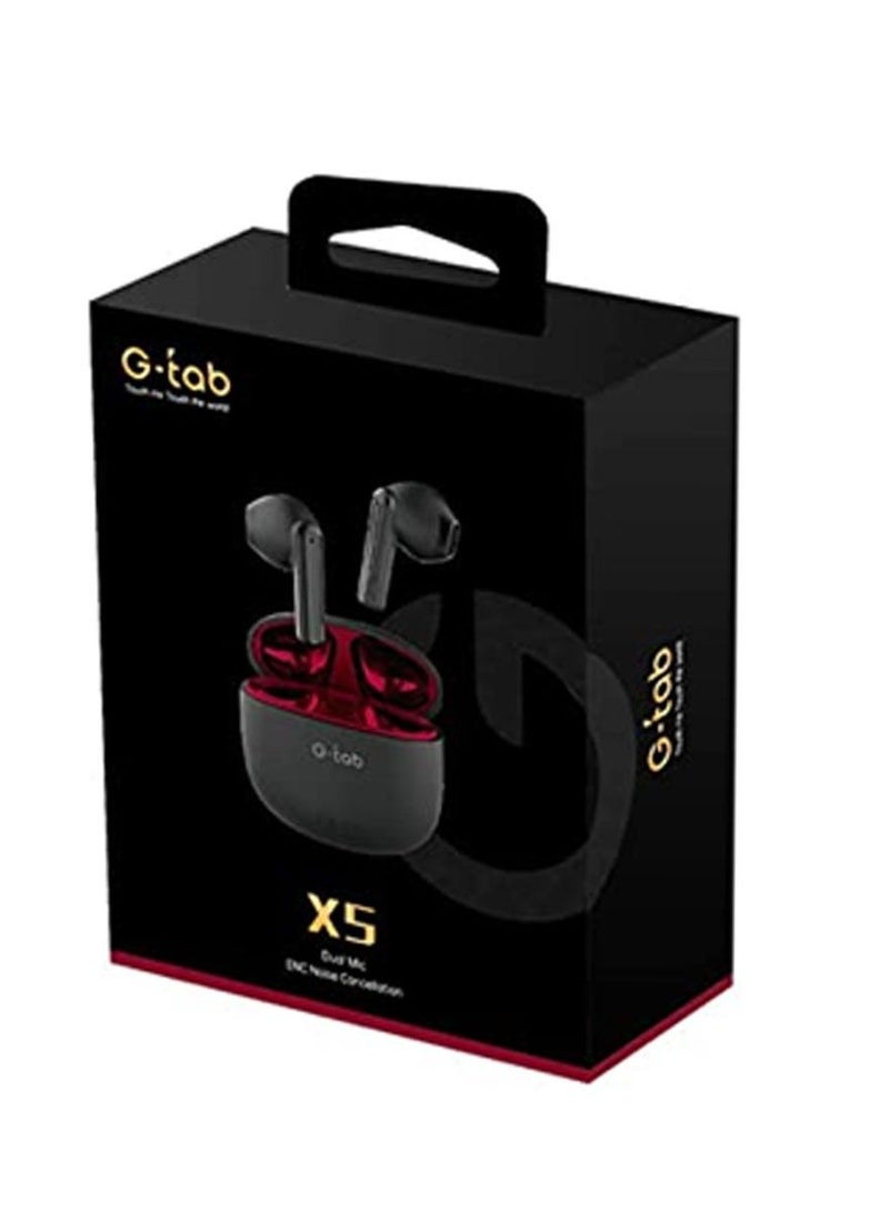X5 Bluetooth V5.3 Wireless Earbuds with Dual Mic and Noice Cancelation
