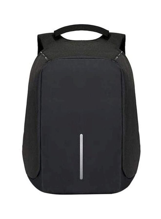 Anti-Theft Waterproof Backpack With USB Charging Port Black