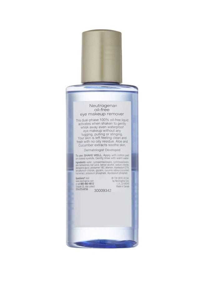 3-Piece Gentle Oil-Free Liquid Eye Makeup Remover Set Clear