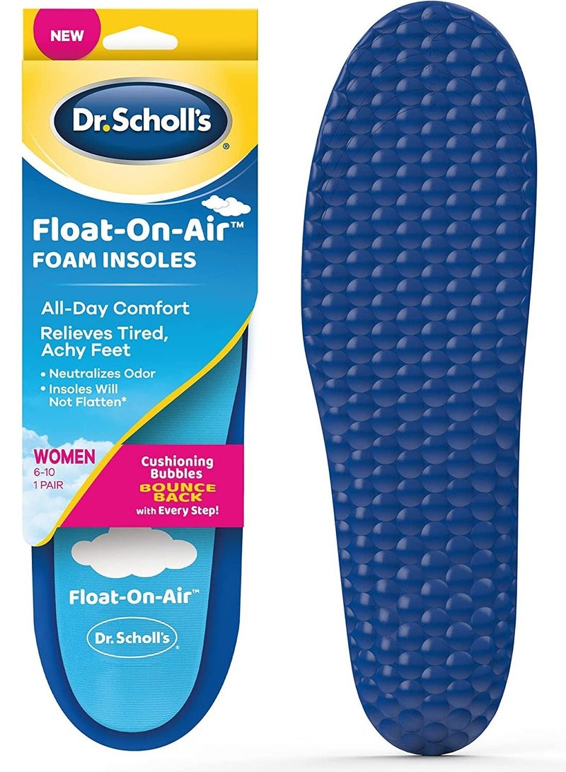 Dr. Scholl's Float On Air Insoles for Women Shoe Inserts That Relieve Tired Achy Feet with All Day Comfort Women's 6-10