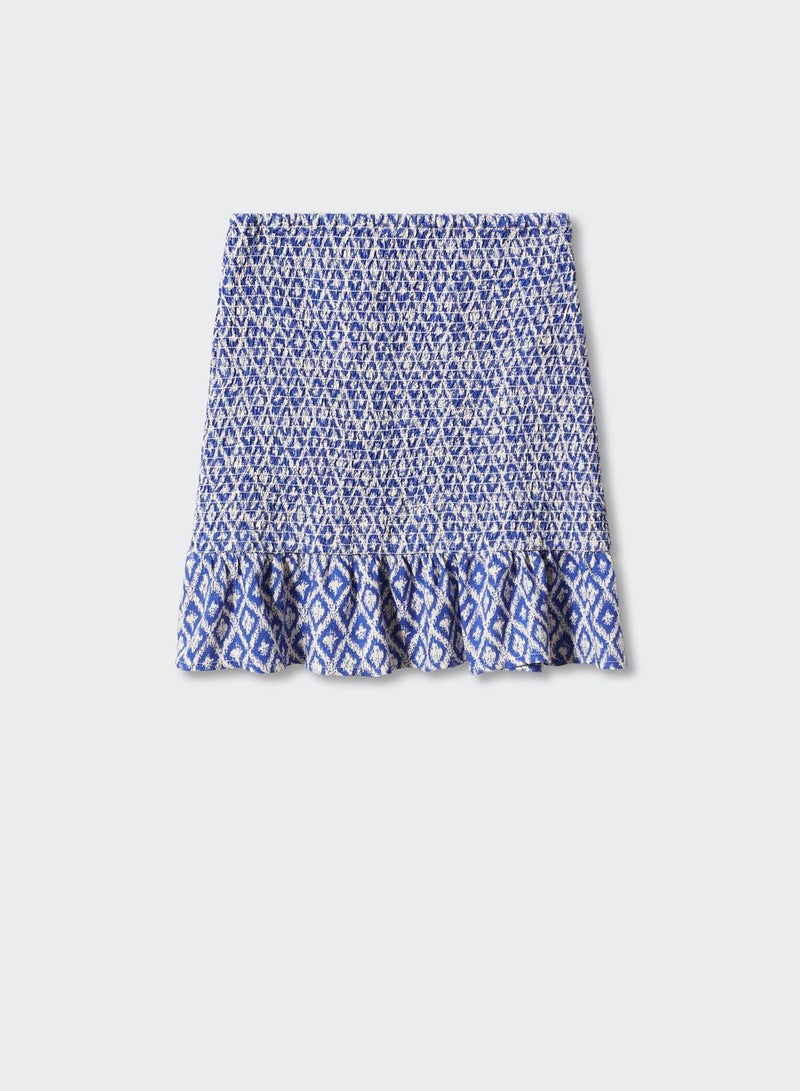 Youth Ruched Detail Ruffle Skirt