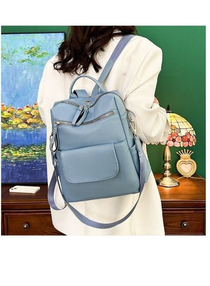 PU leather large capacity casual backpack