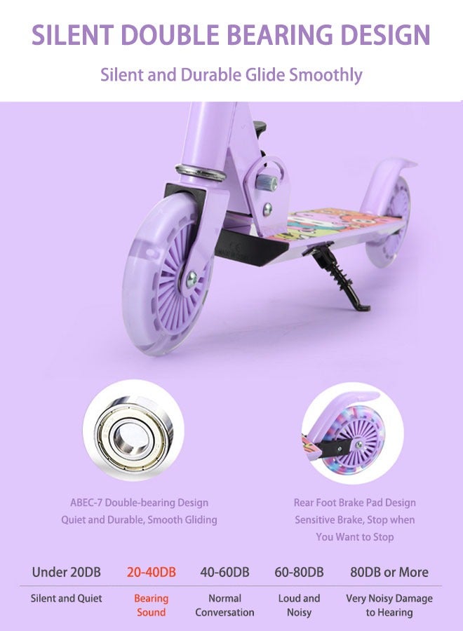 A Kick Scooter for Kids – Foldable,Lightweight, Adjustable Height Handlebars, for Riders 5 Years and up, and up to 110 lbs