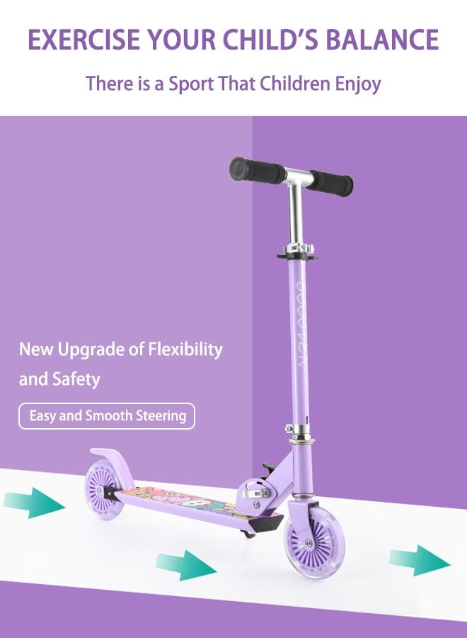 A Kick Scooter for Kids – Foldable,Lightweight, Adjustable Height Handlebars, for Riders 5 Years and up, and up to 110 lbs