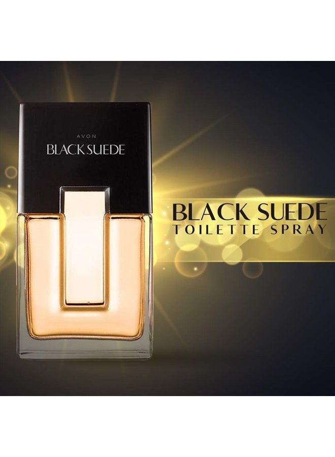 Avon Black Suede for Men Eau De Toilette Spray - 3.4 Ounce