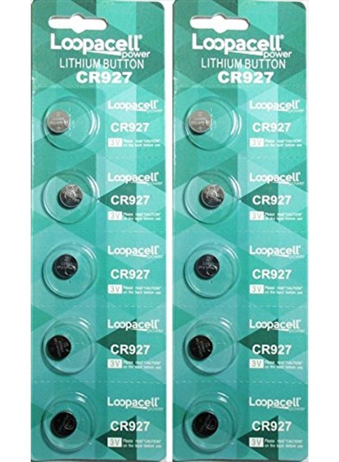 Loopacell CR927 Lithium 3V Battery, 5 Count (Pack of 2)