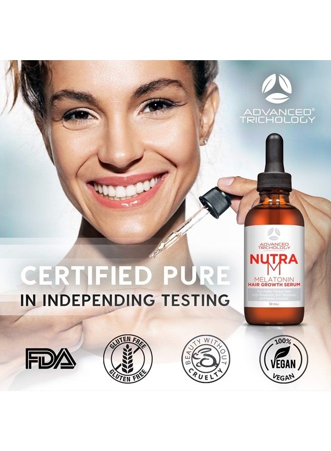 NutraM™ Hair Growth Serum - Dermatologist Tested, Approved* by American Hair Loss Association | Scalp DHT Blocker for Thinning Hair Men and Women, Backed by 20 Years of Hair Regrowth Clinic Experience