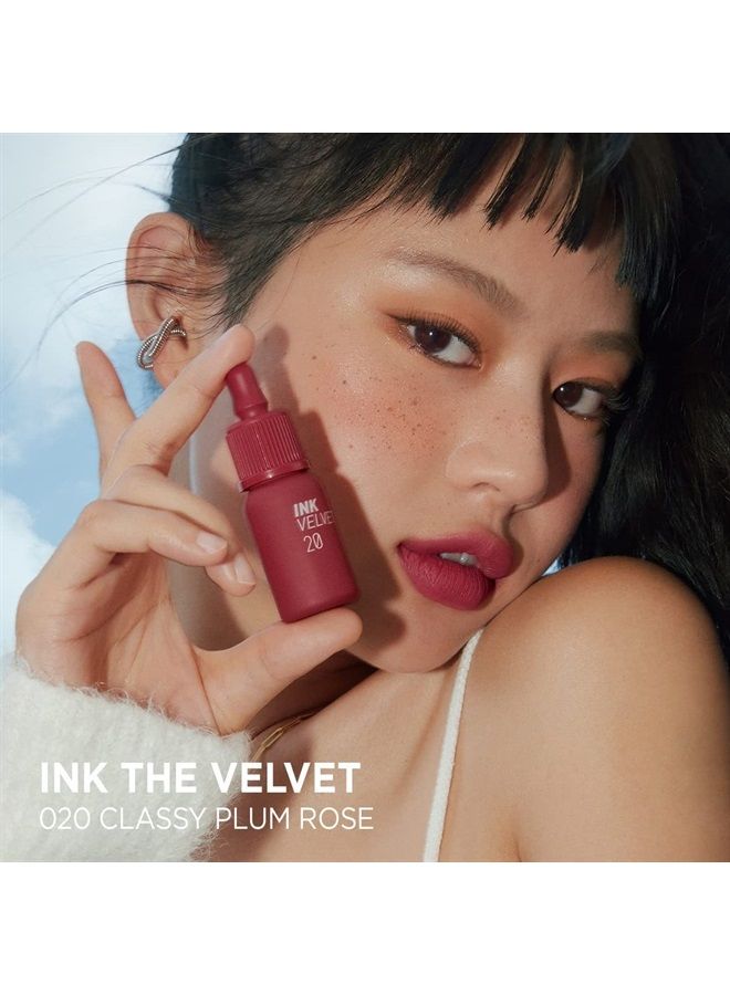 Ink the Velvet Lip Tint, Liquid Lip (0.14 fl oz, 020 CLASSY PLUM ROSE)