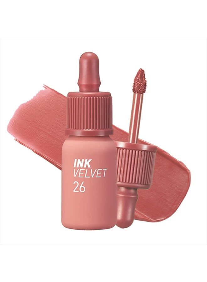 Ink the Velvet Lip Tint | High Pigment Color, Longwear, Weightless, Not Animal Tested, Gluten-Free, Paraben-Free | #026 WELL-MADE NUDE, 0.14 fl oz