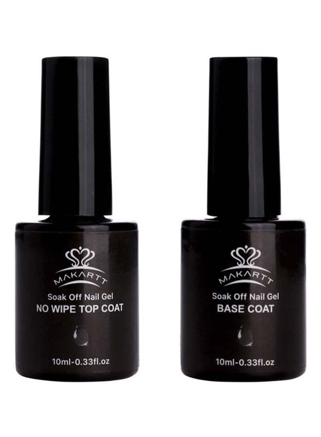 2-Piece No Wipe Top And Base Coat Set Clear
