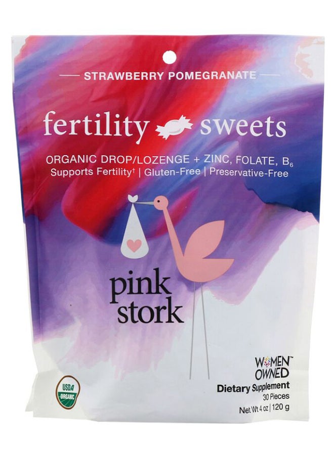 Pack Of 30 Strawberry Pomegranate Fertility Sweets Organic Lozenge