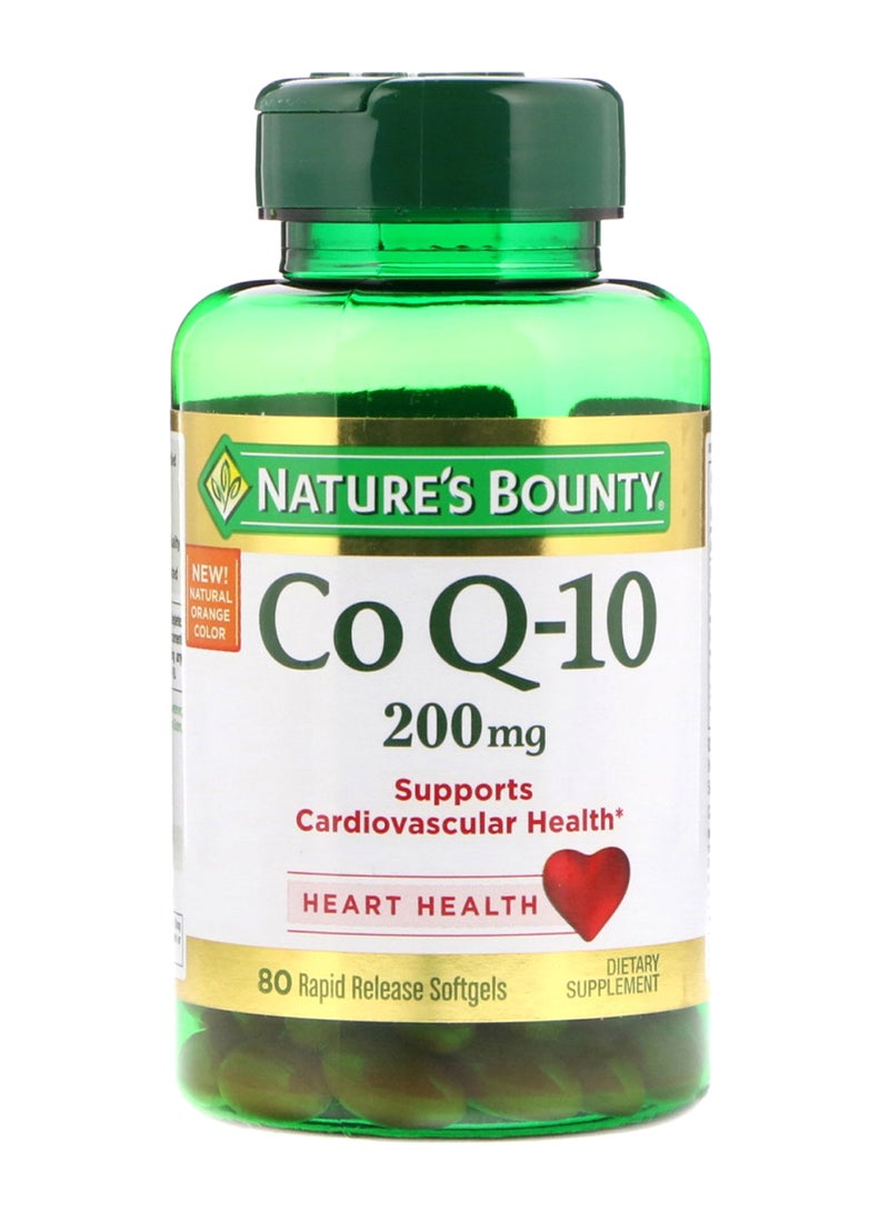 Co Q-10 Dietary Supplement 80 Rapid Release Softgels