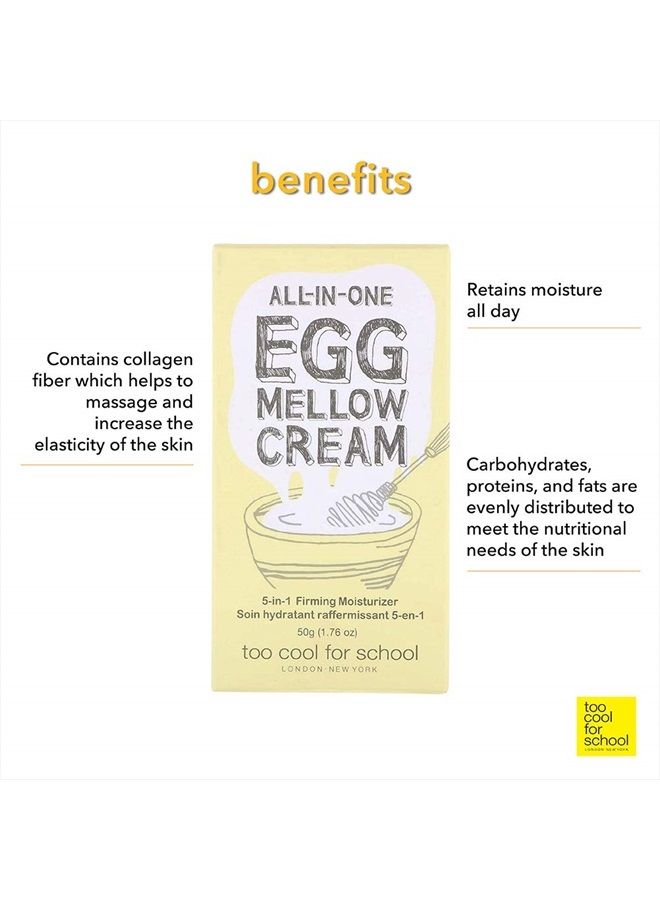 ] All-in-One Egg Mellow Cream, 5-in-1 Firming Moisturizer, 1.76 oz