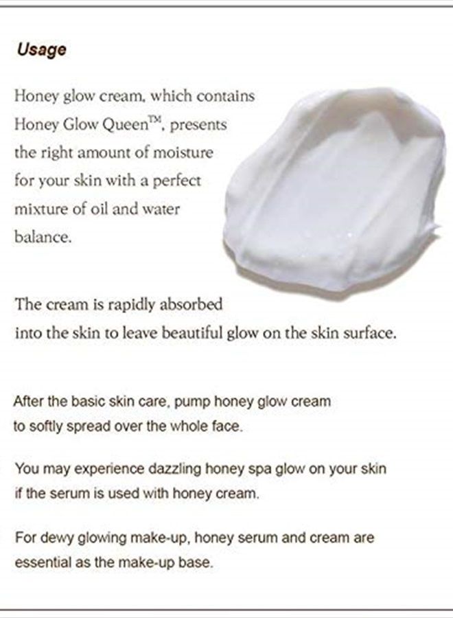 ] Honey Glow Cream 50g, Non-sticky honey barrier for the skin