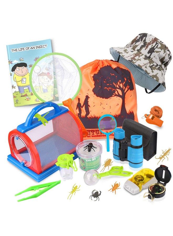 Outdoor Explorer Kit & Bug Catcher Kit With Binoculars, Compass, Magnifying Glass, Critter Case And Butterfly Net Great Toys Kids Gift For Boys & Girls Age 312 Year Old Camping Hiking