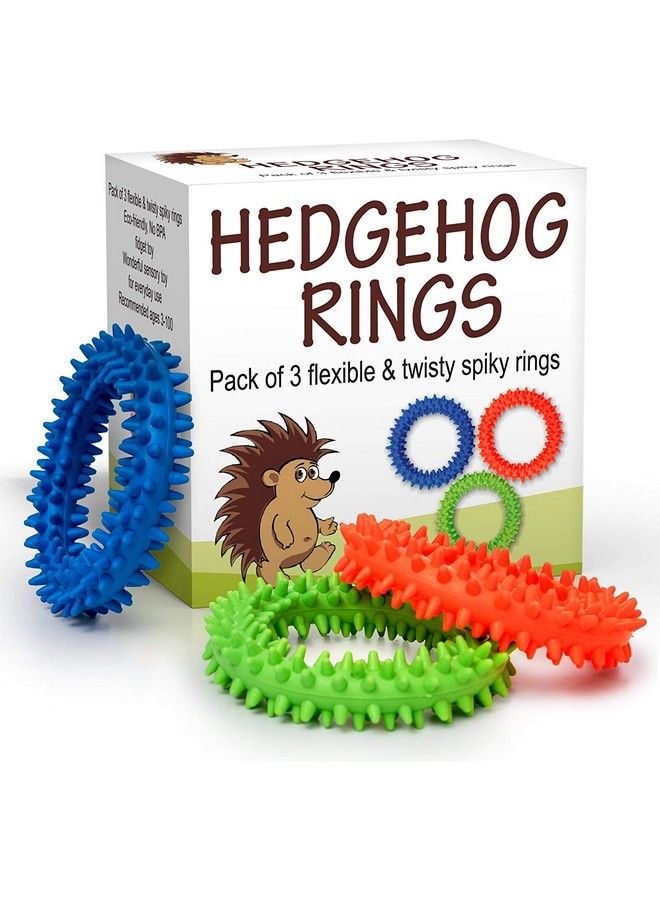 Sensory Ring And Fidget Toy 3 Pack ; Soft, Flexible Ring And Rubber Spikes ; Helps Reduce Stress And Anxiety; Promotes Focus And Clarity ; Children, Youth, Adults Sensory Toys