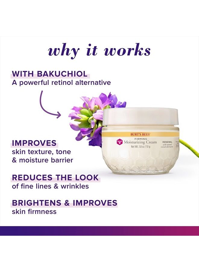 Renewal Firming Face Cream, Anti-Aging Retinol Alternative, Moisturizing Natural Skin Care, 1.8 Ounce (Packaging May Vary)