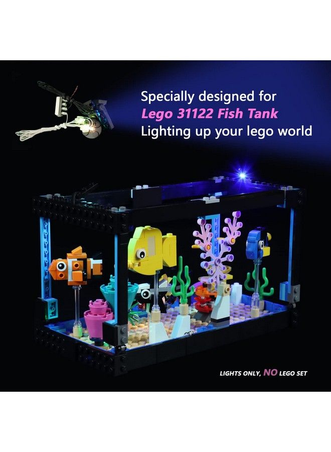 Led Lights For (Lego Creator Fish Tank 31122 Exclusive 3In1 Building Set), Third Party Lighting Kits Accessories For Lego Fans Compatible With Lego 31122 Aquarium (Lights Only, No Lego Set)