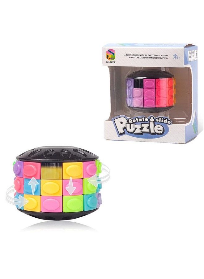 Rotate And Slide Puzzlepatented Fidget Cube(Restore Order/Create Patterns) 12 Colors,3 Layersopen Cover For Quick Play,Fidget Toys,Brain Teaser,Sensory Toys,Easter Basket Stuffer
