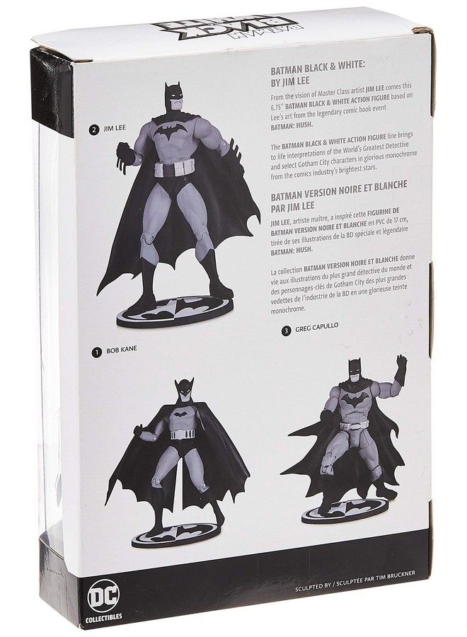Entertainment Earth Batman Black And White Hush By Jim Lee Action Figure, Multicolor