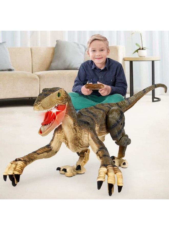 Remote Control Dinosaur Toys,Electronic Walking Toys With Led Light Up&Realistic Simulation Sounds,2.4Ghz Velociraptor Robot Toys,Best Rc Dinosaur Gifts For Boys Kids Age 5 6 7 8 9